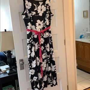 Black/White Floral Coldwater Creek Dress